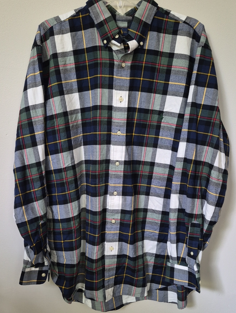 Ralph Lauren Performance Flannel Shirt Mens XLT Tartan Plaid Holiday Cabincore
